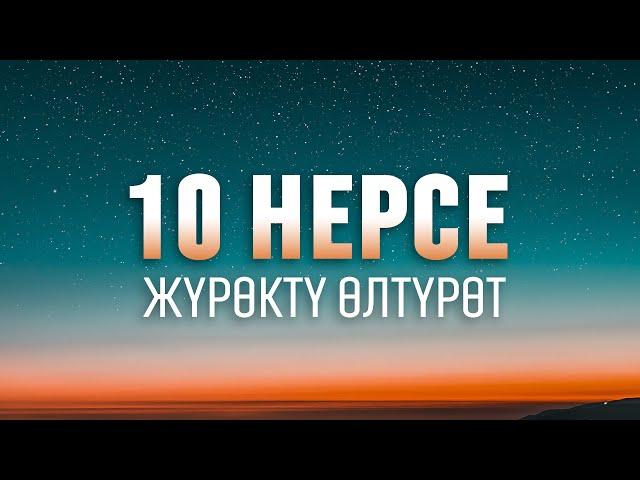 10 НЕРСЕ ЖҮРӨКТҮ ӨЛТҮРӨТ Мээрбек Келсинбек