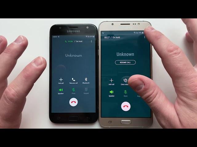 ANDROID 9 vs ANDROID 8 INCOMING CALL. SAMSUNG GALAXY J3 2017 vs GALAXY J7 2016