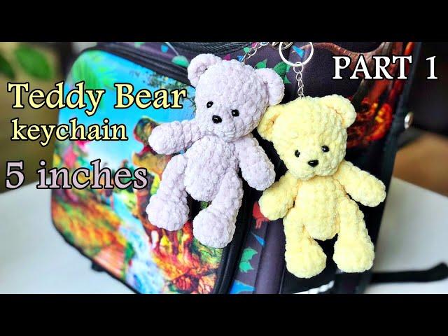 How to crochet small Teddy Bear / Part 1 / Teddy Bear keychain / Video Tutorial