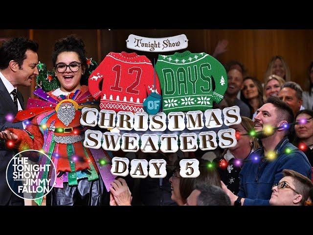 12 Days of Christmas Sweaters 2024: Day 5 | The Tonight Show Starring Jimmy Fallon