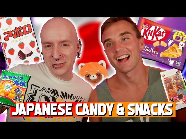 Brits Try Japanese Candy & Snacks | Roly & Calum