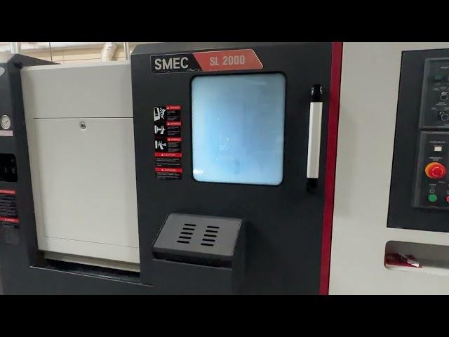 2019, SMEC SL2000 CNC Lathe, 8" Chuck, Fanuc 0i TF Control, 12- Station Turret