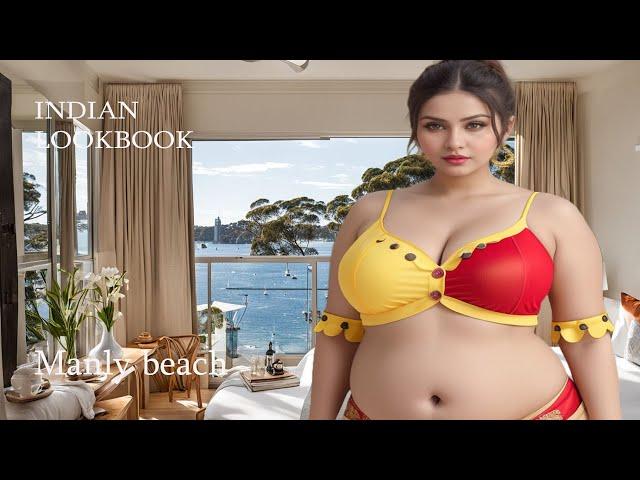 4K AI Art Indian Lookbook on Manly beach