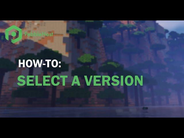 How to change your server type with PebbleHost