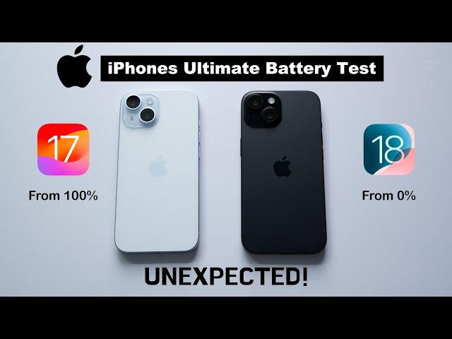 iOS 17 vs iOS 18 Ultimate Battery Drain Test  100% To 0% | iOS 18 Battery Test (HINDI)