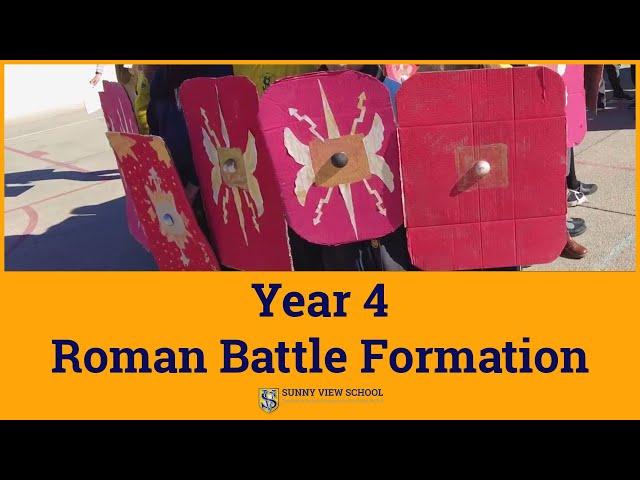 Year 4 Roman Shield Battle Formation!