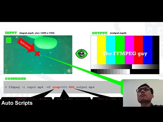 FFmpeg Tutorial - How to crop a video with FFMPEG   Cut out unwanted parts   sections