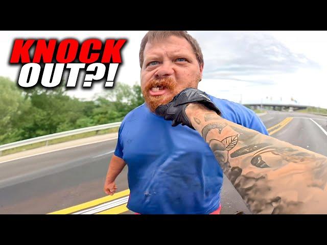 ANGRY DRIVER PUSHES BIKER AND REGRETS | EPIC & CRAZY MOTORCYCLE MOMENTS 2024 #58