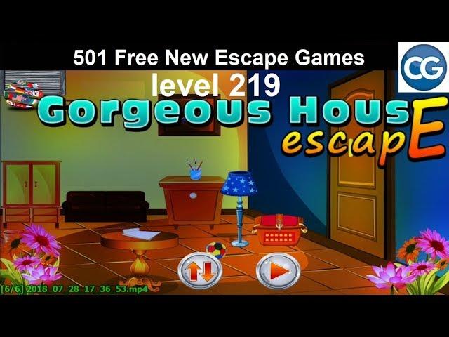 [Walkthrough] 501 Free New Escape Games level 219 - Gorgeous house escape - Complete Game