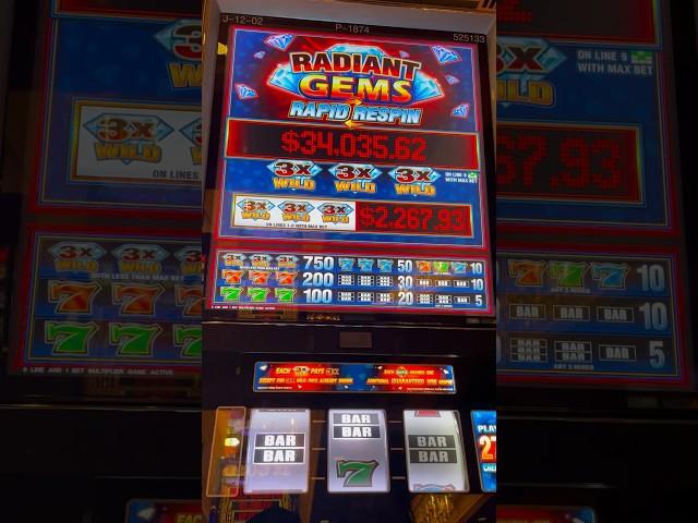 Radiant Gems Rapid Respin Bonus. #casino #bonus #casinogame #fypage