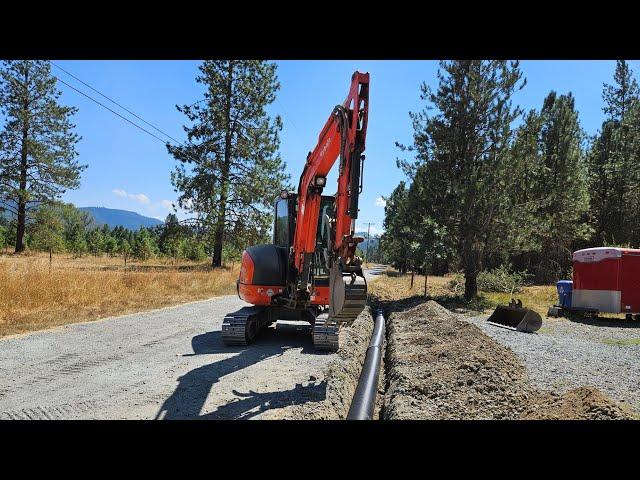 Installing culverts with the Kubota KX 040 4