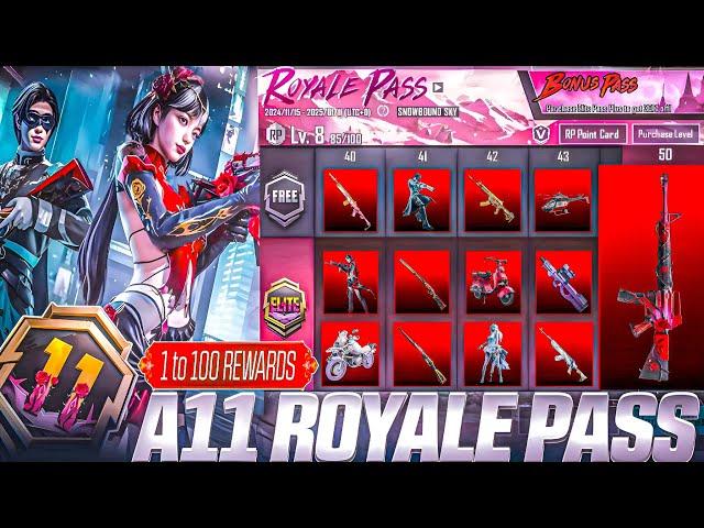 A11 Royal Pass 1 To 100 Confirm Rp Rewads || A11 Bonus Pass | 3.6 Update Leaks #bgmi