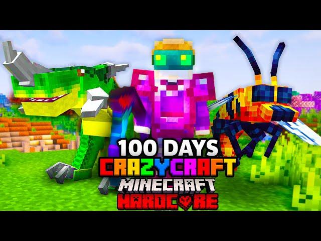 I Survived 100 Days in CRAZY CRAFT in Minecraft Hardcore!