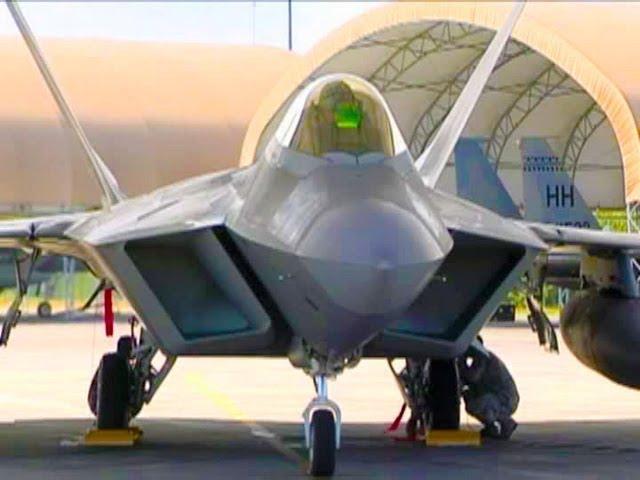 F-22 Raptor Landing at Pearl Harbor-Hickam, Hawaii.