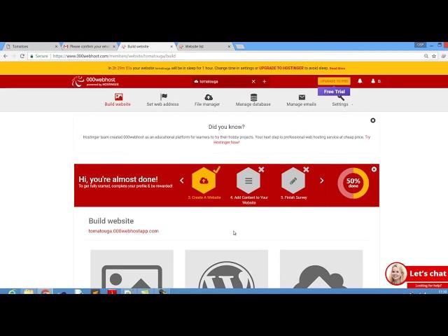 how to host website for free with 000.webhostapp.com