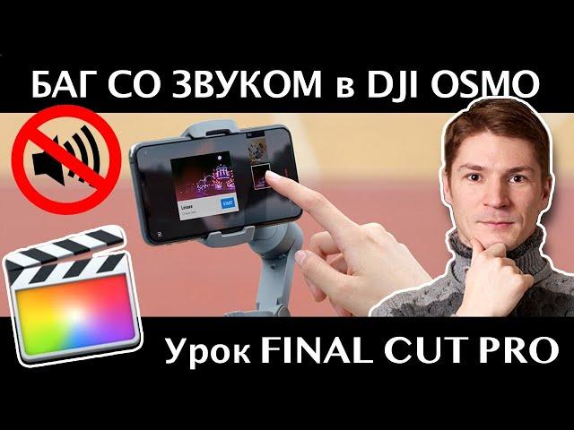 Баг. Нет звука у файлов DJI OSMO MOBILE / MIMO. Bug: NO SOUND Final Cut Pro video import no audio