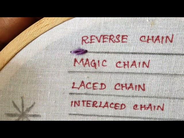 Reverse Chain : Easiest way to make chain stitch
