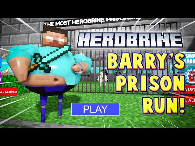 NEW Minecraft Herobrine Barry's Prison Run! ‍️ | Roblox First Person Obby Escape Jumpscare