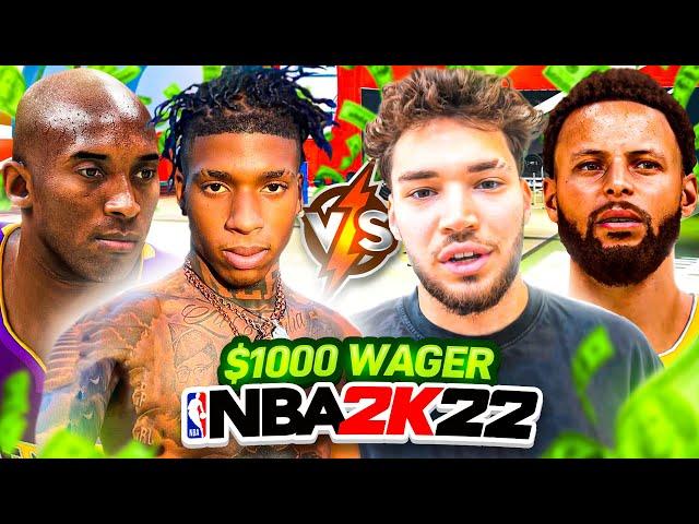 Adin Ross & NLE Choppa WAGER for $1,000 on NBA 2K22!!