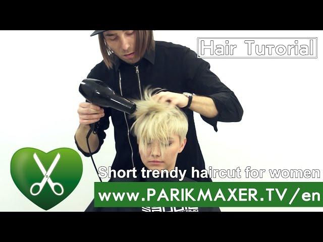 Short trendy haircut for women. parikmaxer TV USA