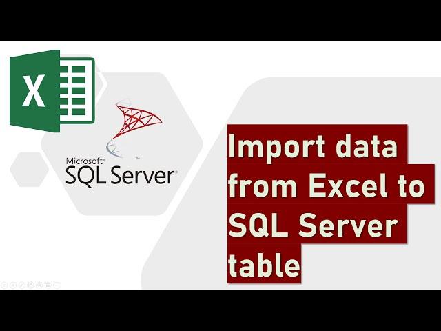 Import data from Excel to SQL Server table