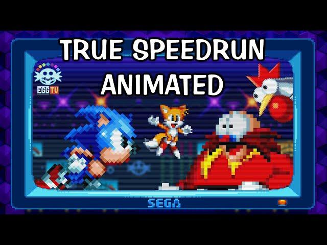 Sonic Mania TRUE legit Speedrun animated in 6:45