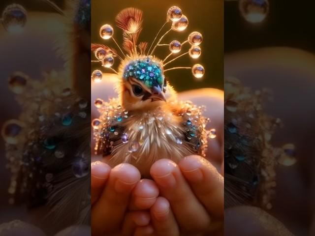 Cute adorable mystical peacock #cute #peacock #baby #shorts #rainforestmagic #magicalforestadventure