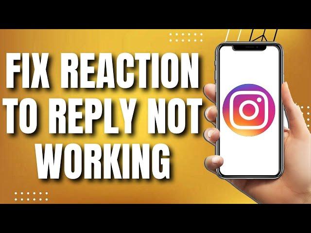 How To Fix Reaction To Reply Is Not Working On Instagram (Quick Way)