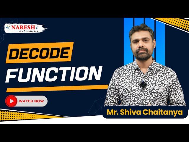 Decode Function in Oracle SQL | Interview Tips | NareshIT #oraclesql #interviewquestions