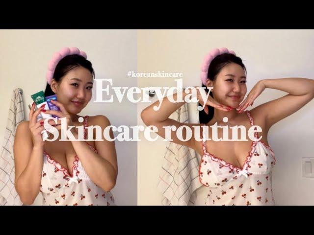 My everyday “my skin but better” Skincare routine| get unready with me #korean+western skincare