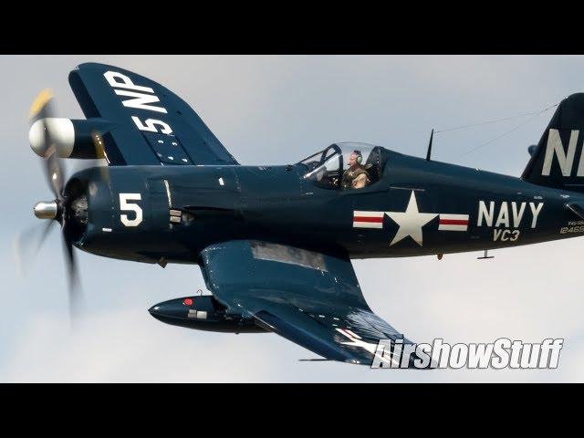 Corsair Crazy! Eleven F4U Corsairs Flying Together! - Thunder Over Michigan 2019