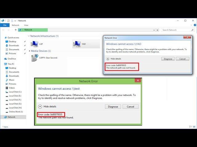 How to Fix Network Error 0x80070035 Windows Cannot Access