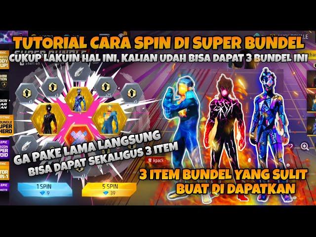 SINI GW TUNJUKIN GIMANA CARA NGESPIN SUPER BUNDEL  KITA BORONG SEKALI 3 CUY FREE FIRE INDONESIA