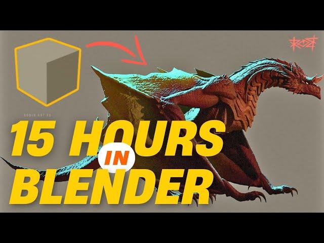 Blood wyvern dragon sculpting in blender 4.3.2 | Full process