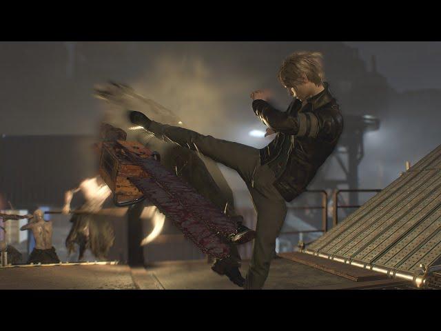 RE6 Aggressive Leon arrives in Docks | RE4 Mercenaries Village