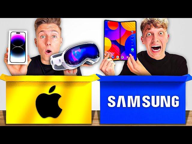 10.000€ APPLE vs SAMSUNG Mystery Box Opening!  Welche Box ist WERTVOLLER?