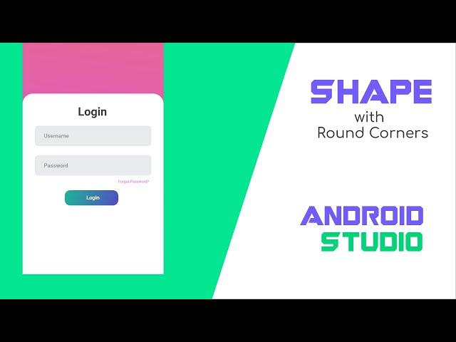 Shape with Round Corners Android Studio | Ui Design