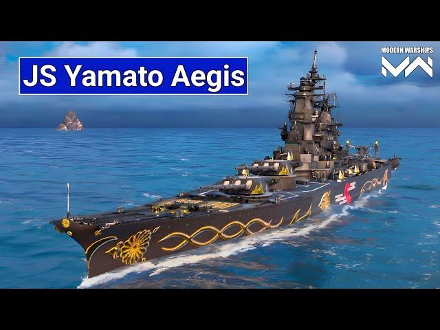 JS Yamato Aegis - 9.5k/Ac Still Most Powerful Battleship - Modern Warships Gameplay