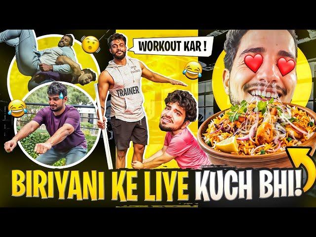 Working Hard for Biryani ft.@SamayRainaOfficial  | Personal Training Vlog | Fitnesstalks with Pranit