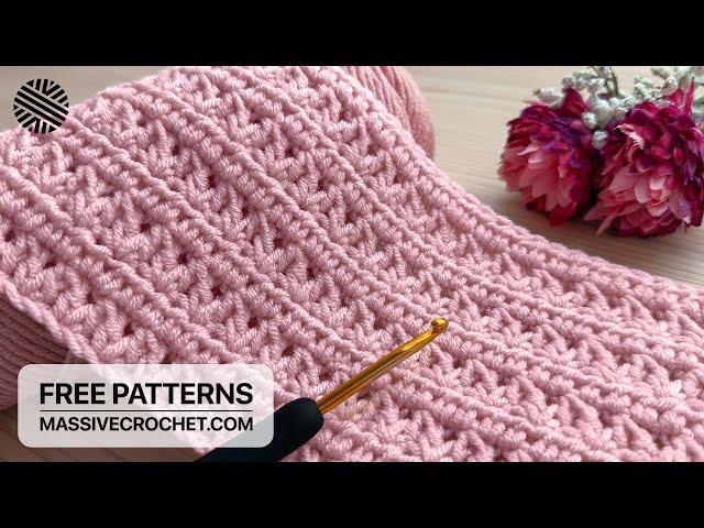 VERY EASY Crochet Pattern for Beginners!️ Crochet Stitch for Baby Blanket, Bag & Scarf