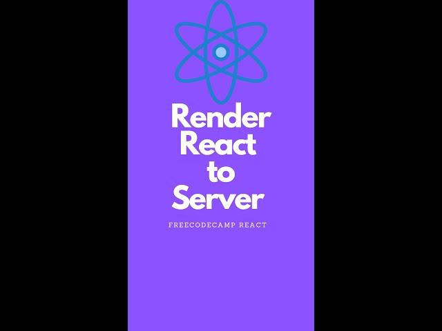 Render React on the server with renderToString() #shorts #renderReactOnServer #rendertostring