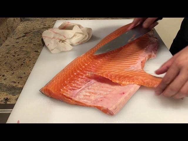 how to prepare salmon for sushi