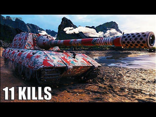 ЯГА Е 100 ТАЩИТ  11 фрагов  World of Tanks лучший бой Jagdpanzer E 100