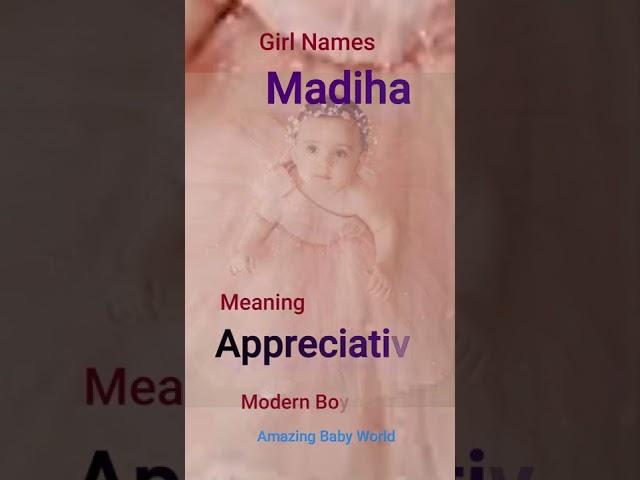 Madiha Name Meaning | Popular Girl Names | Amazing Baby World| #Shorts #girlnames #babynames