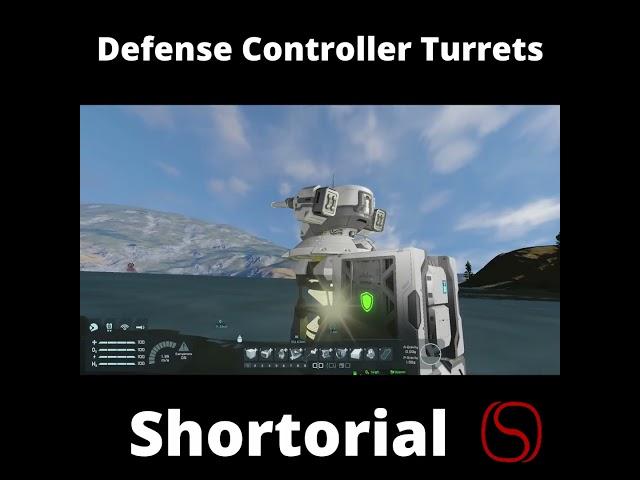 Space Engineers Shortorial - Control Turrets with Defense Controller #spaceengineers #tutorial