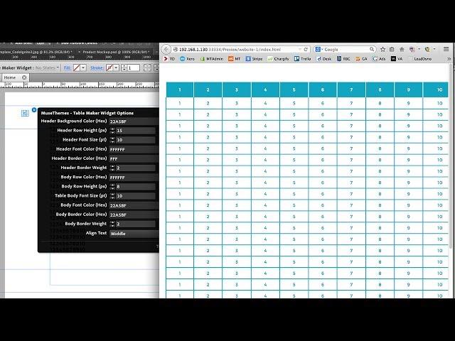 MuseThemes.com - Table Maker Widget | Adobe Muse Tutorial