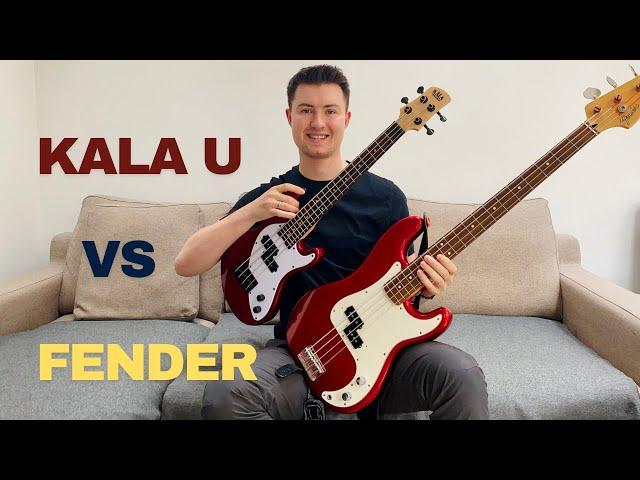 Kala Solid Body U-Bass vs Fender P Bass Comparison Demo/Review