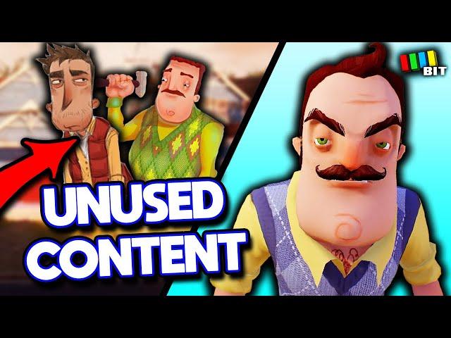 Hello Neighbor ALPHA & BETA Unused Content | LOST BITS [TetraBitGaming]