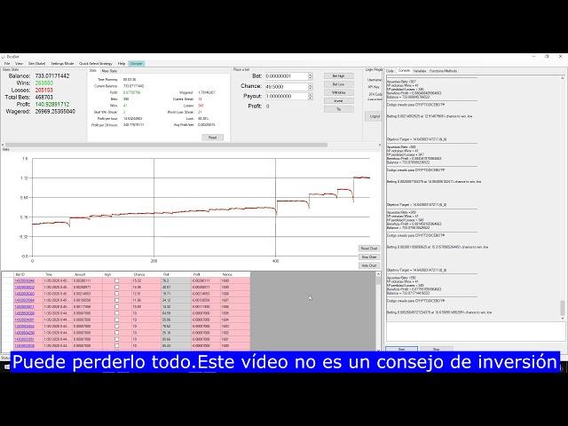 NUEVO SCRIPT PARA DICEBOT 25/01/2020 | ESTRATEGIA MUY SEGURA (SAFE SCRIPT)