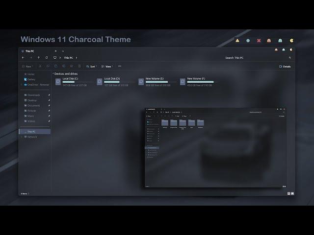 New Windows 11 Charcoal Theme - Best Dark Theme For Windows 11